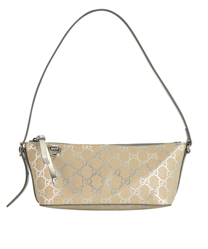 GG Small Emblem, &pound;550, Handbags, Beige/Silver, Canvas/Leather, Front view